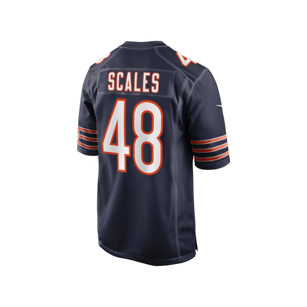 Mens Chicago Bears Patrick Scales Navy Game Jersey
