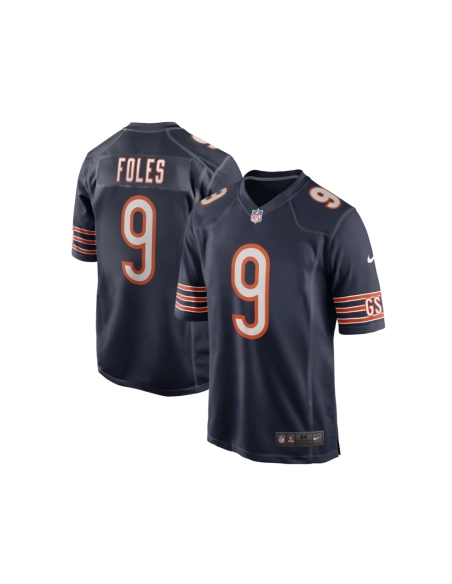 Mens Chicago Bears Nick Foles Navy Game Player Jersey