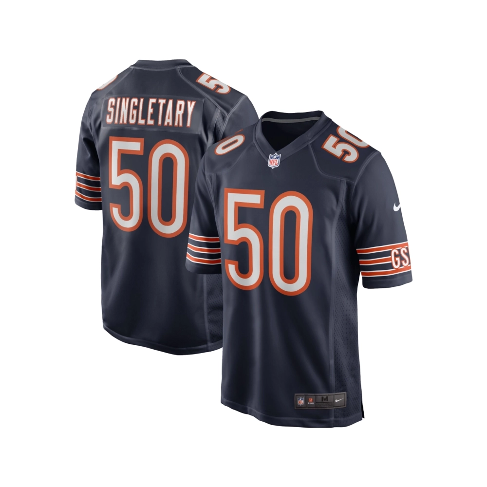 Mens Chicago Bears Mike Singletary Navy Game Retired Player Jersey