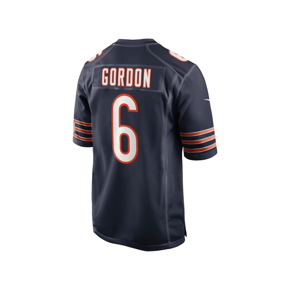 Mens Chicago Bears Kyler Gordon Navy Game Player Jersey