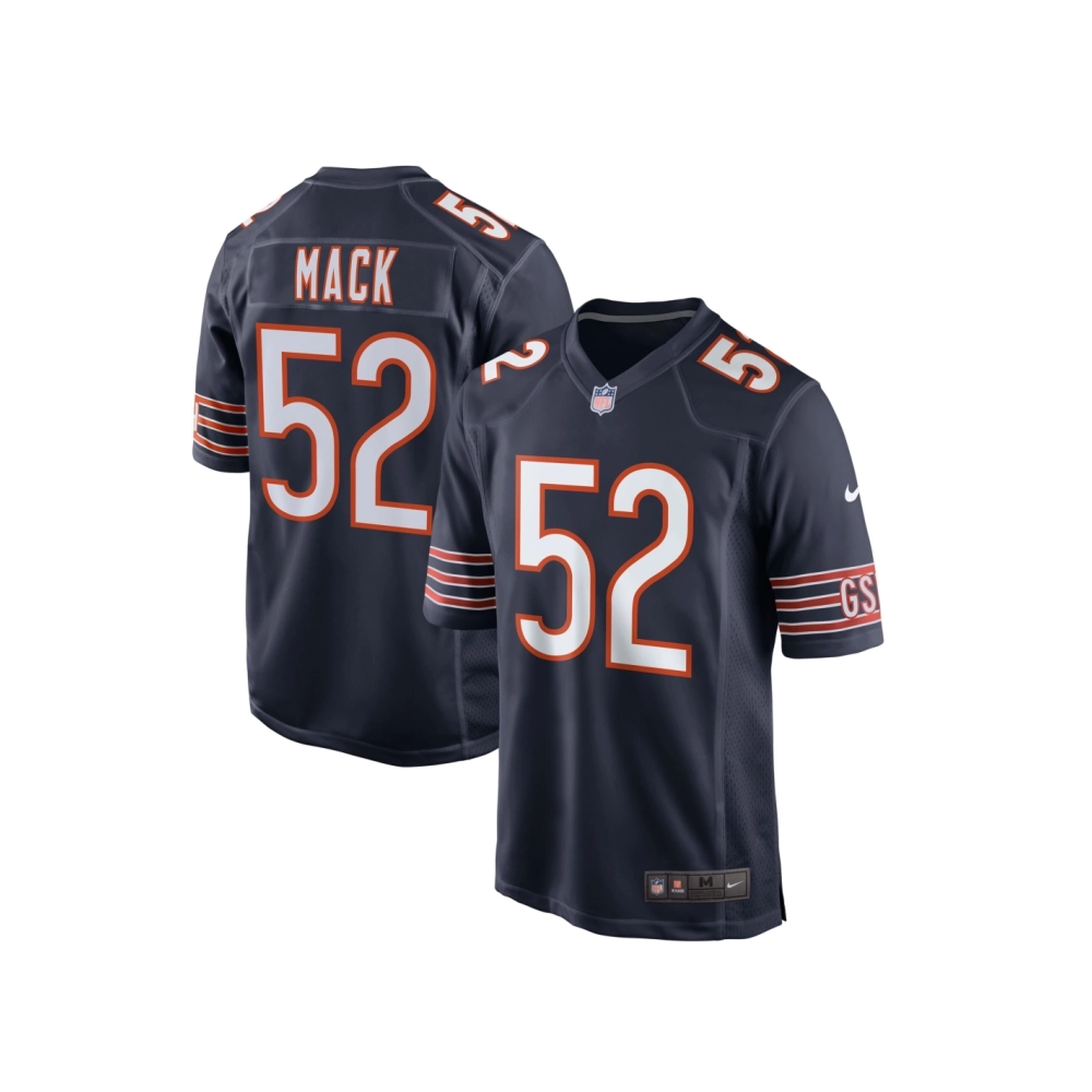 Mens Chicago Bears Khalil Mack Navy Game Player Jersey