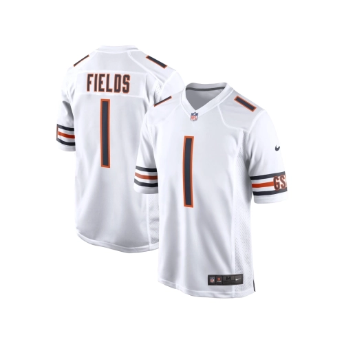 Mens Chicago Bears Justin Fields White Player Game Jersey