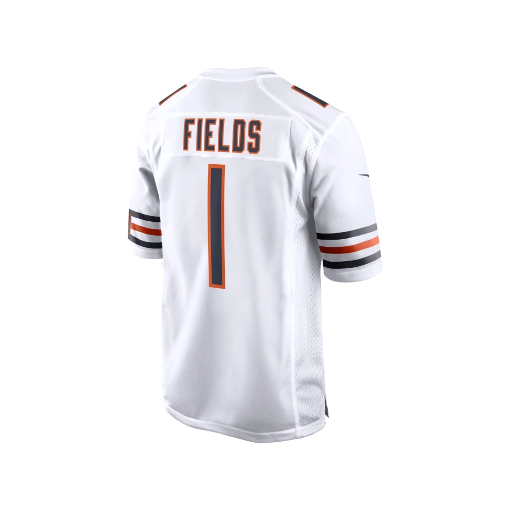 Mens Chicago Bears Justin Fields White Player Game Jersey