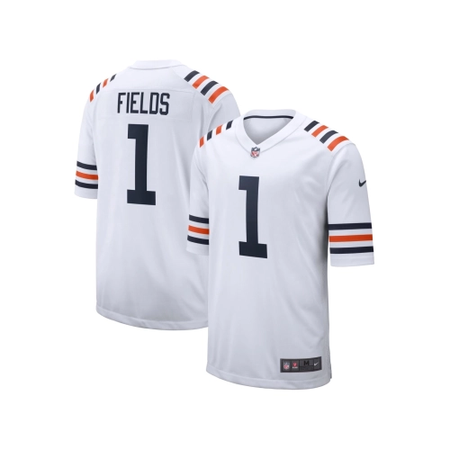 Mens Chicago Bears Justin Fields White 2021 NFL Draft First Round Pick Alternate Classic Game Jersey