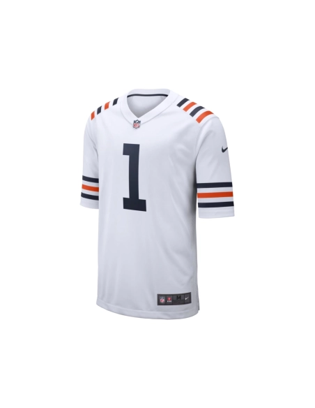 Mens Chicago Bears Justin Fields White 2021 NFL Draft First Round Pick Alternate Classic Game Jersey
