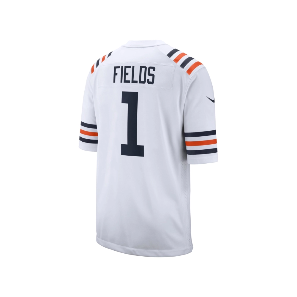 Mens Chicago Bears Justin Fields White 2021 NFL Draft First Round Pick Alternate Classic Game Jersey