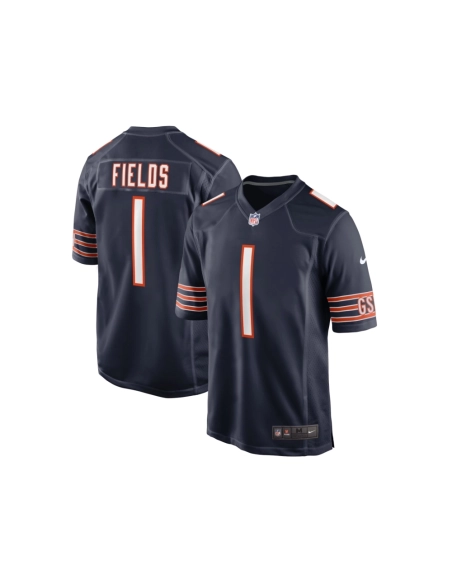 Mens Chicago Bears Justin Fields Navy Player Game Jersey