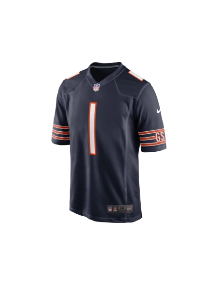 Mens Chicago Bears Justin Fields Navy Player Game Jersey