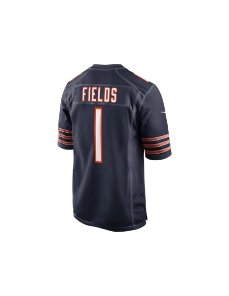 Mens Chicago Bears Justin Fields Navy Player Game Jersey