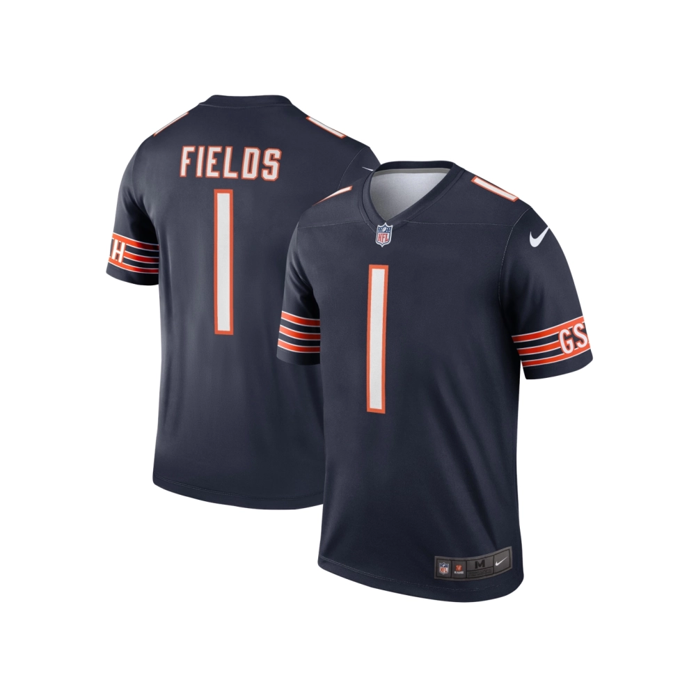 Mens Chicago Bears Justin Fields Navy Legend Jersey
