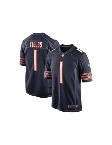Mens Chicago Bears Justin Fields Navy Game Jersey