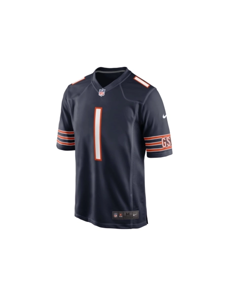 Mens Chicago Bears Justin Fields Navy Game Jersey