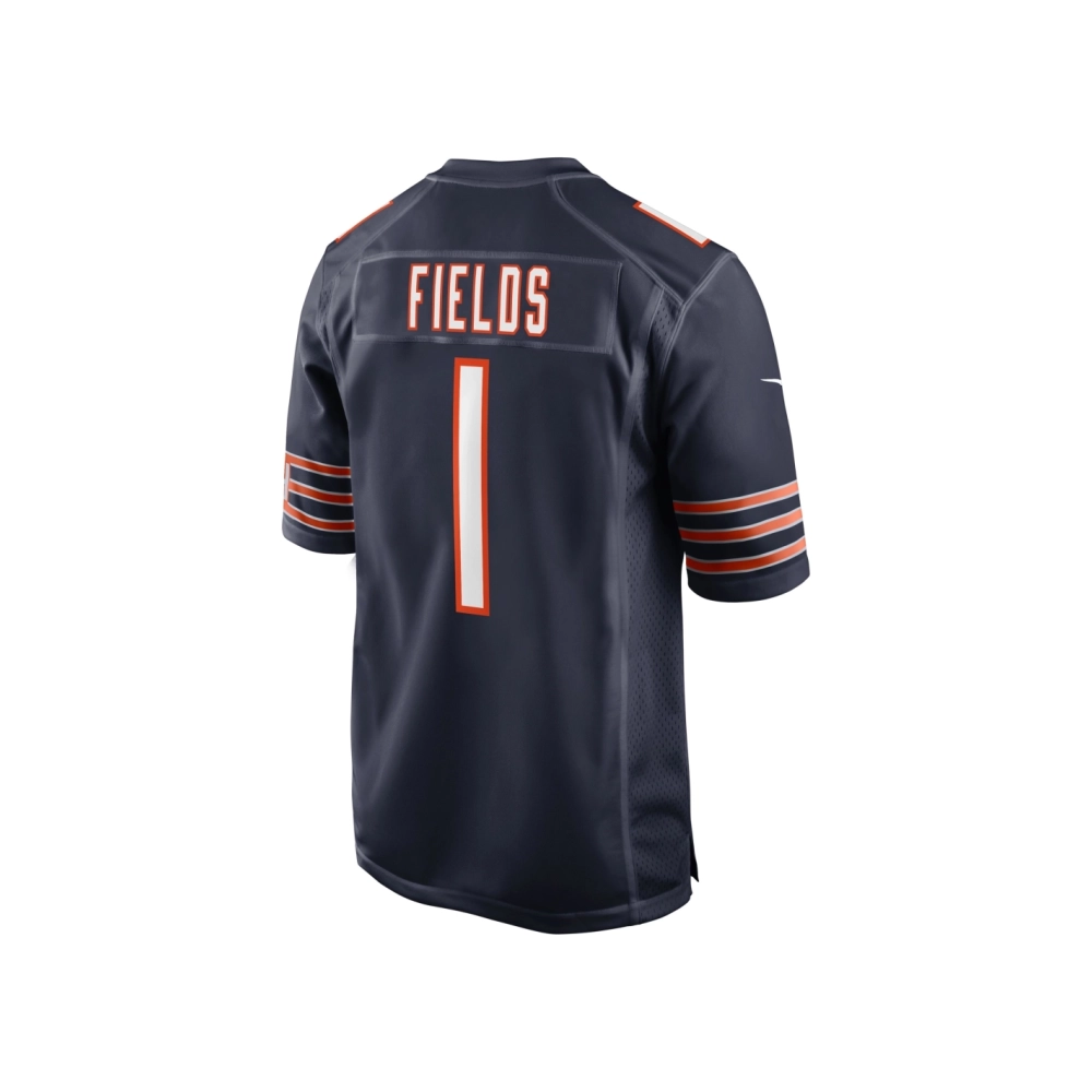 Mens Chicago Bears Justin Fields Navy Game Jersey