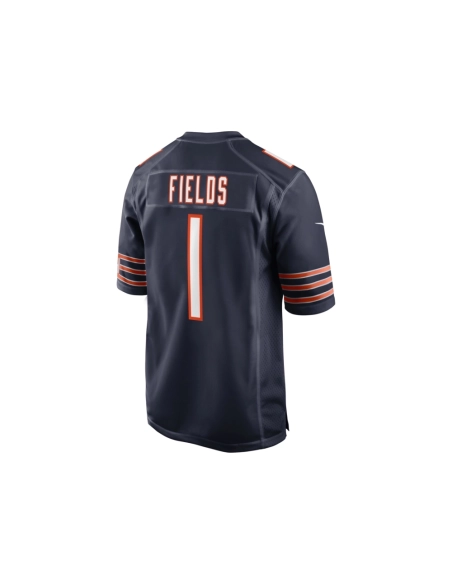 Mens Chicago Bears Justin Fields Navy Game Jersey