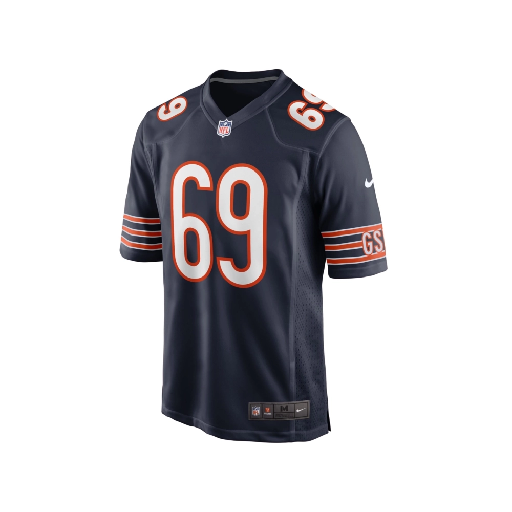 Mens Chicago Bears JaTyre Carter Navy Game Player Jersey
