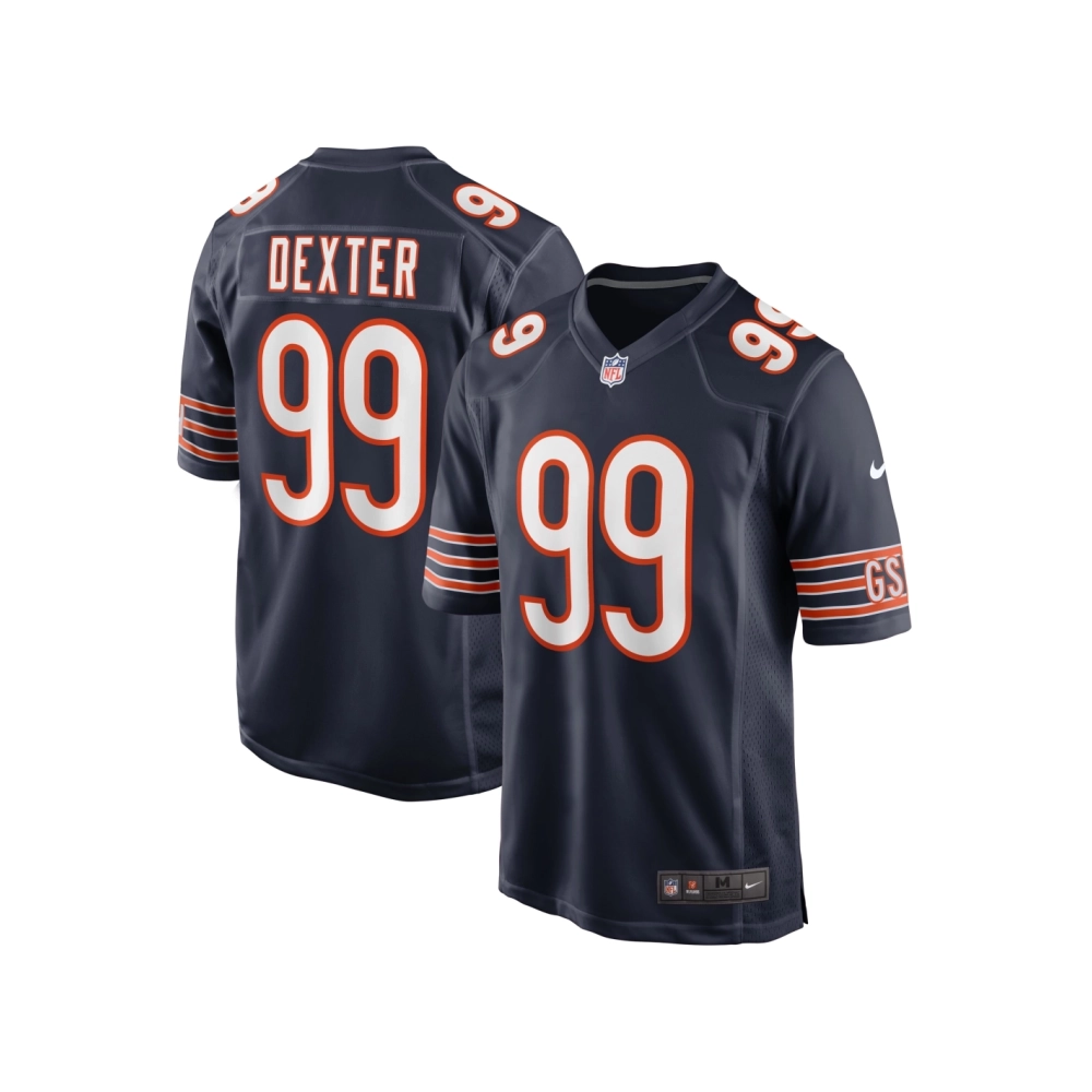 Mens Chicago Bears Gervon Dexter Sr Navy Team Game Jersey