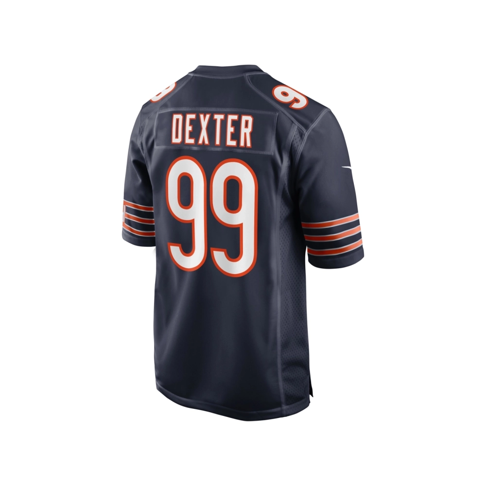 Mens Chicago Bears Gervon Dexter Sr Navy Team Game Jersey