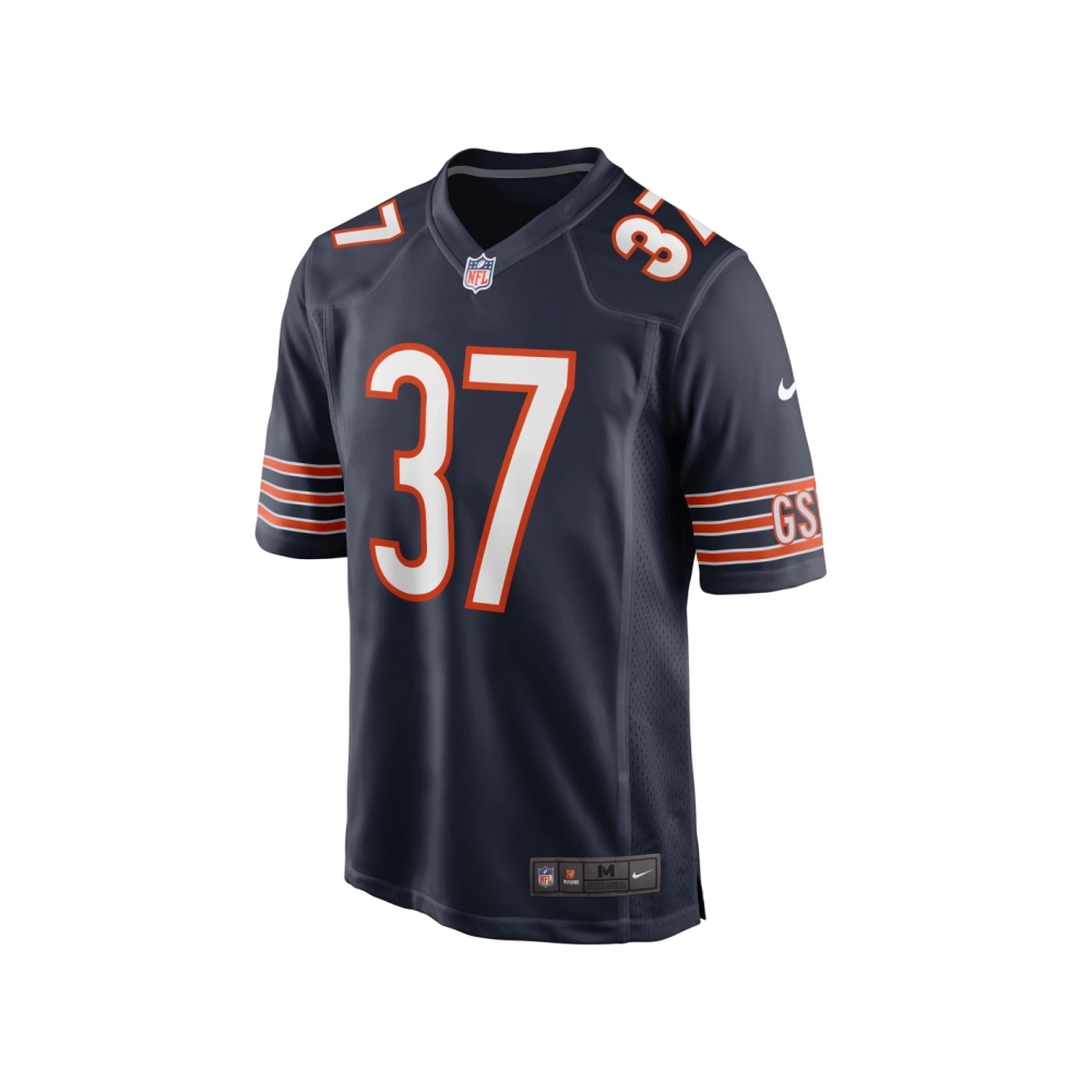 Mens Chicago Bears Elijah Hicks Navy Game Player Jersey
