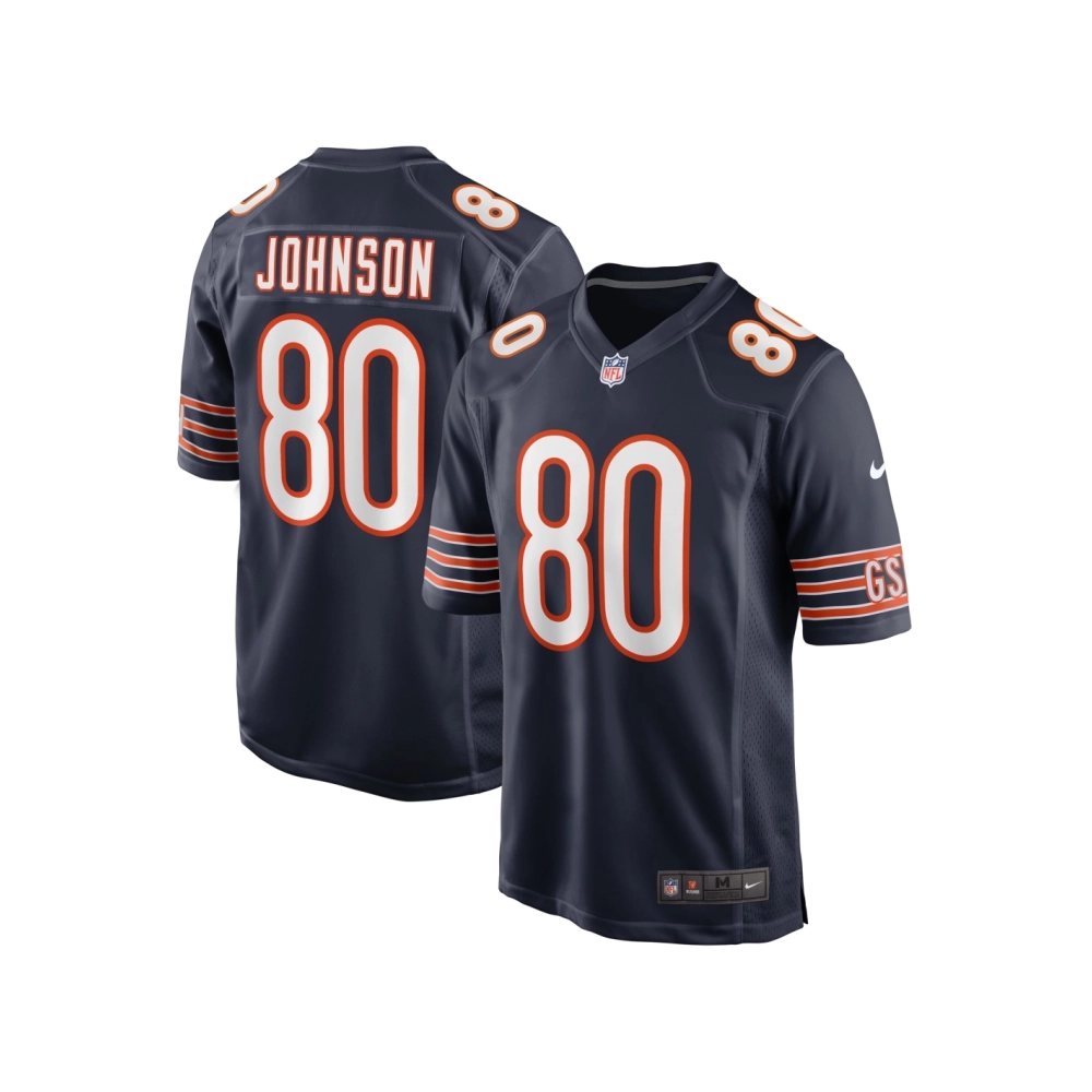 Mens Chicago Bears Collin Johnson Navy Game Jersey