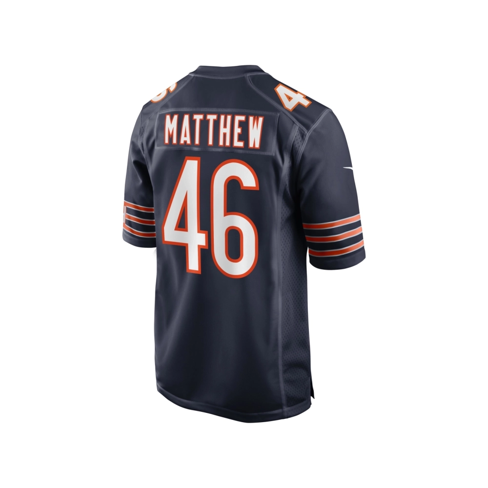 Mens Chicago Bears Christian Matthew Navy Game Jersey