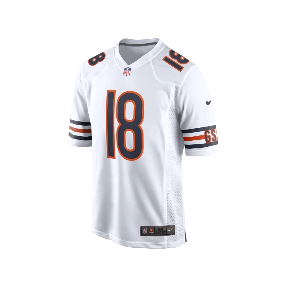 Mens Chicago Bears Caleb Williams White 2024 NFL Draft First Round Pick Player Game Jersey
