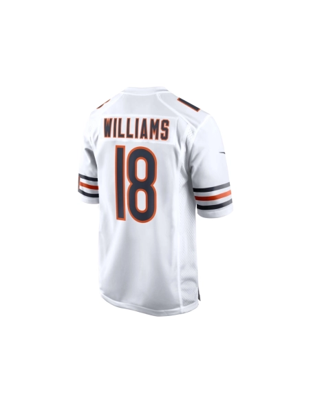 Mens Chicago Bears Caleb Williams White 2024 NFL Draft First Round Pick Player Game Jersey