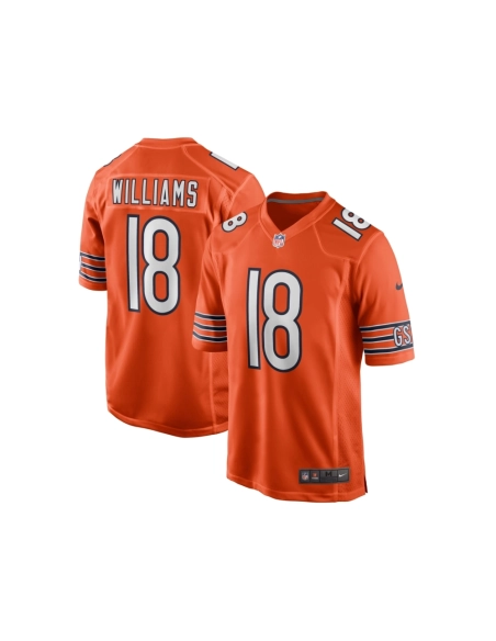 Mens Chicago Bears Caleb Williams Orange Alternate 2024 NFL Draft First Round Pick Player Game Jersey