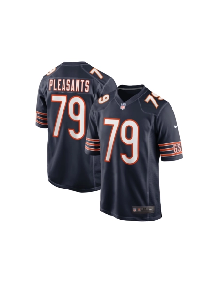 Mens Chicago Bears Austen Pleasants Navy Game Jersey