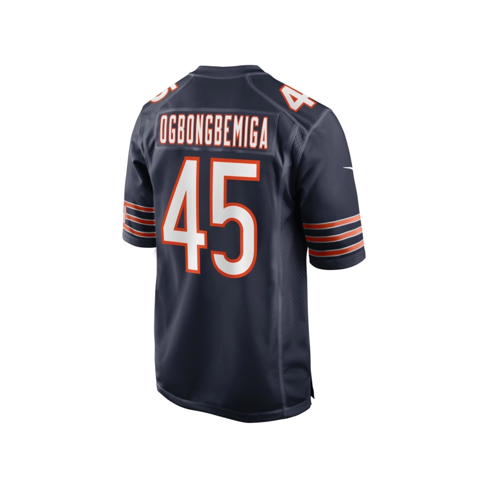 Mens Chicago Bears Amen Ogbongbemiga Navy Game Jersey