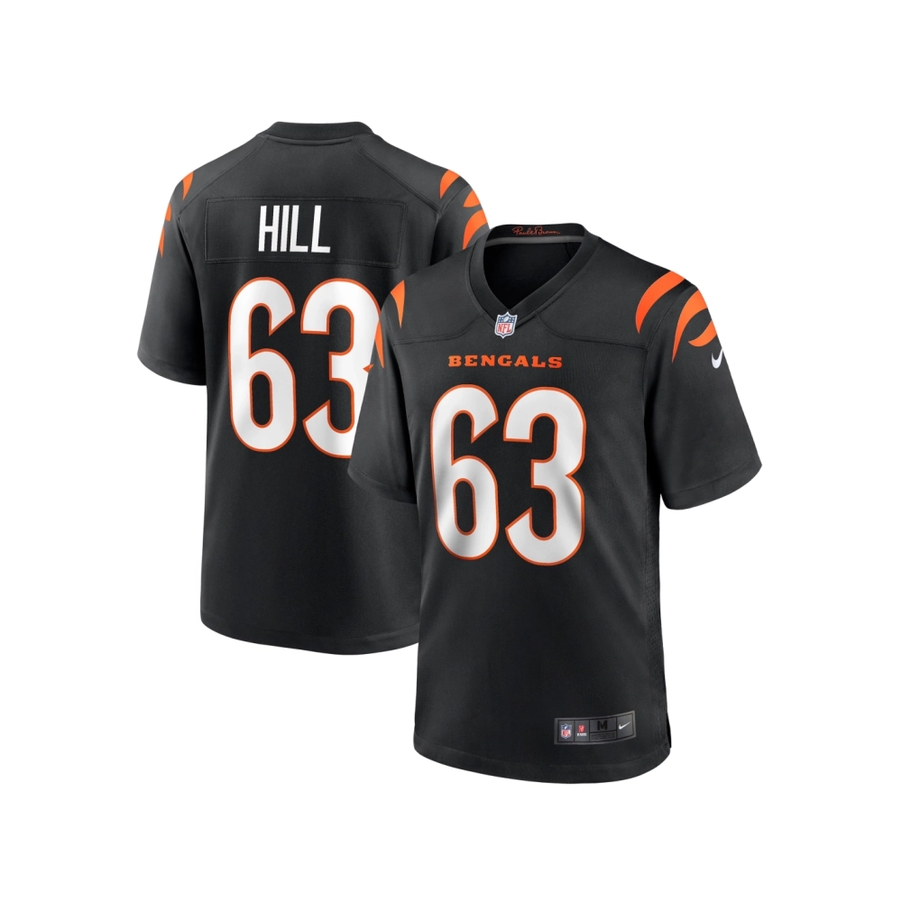 Mens Cincinnati Bengals Trey Hill Black Game Jersey