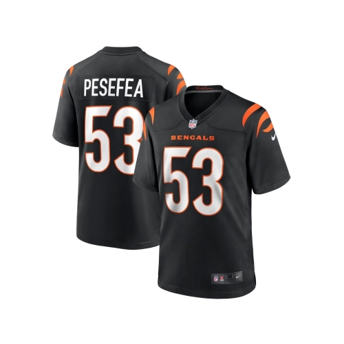 Mens Cincinnati Bengals TJ Pesefea Black Team Game Jersey