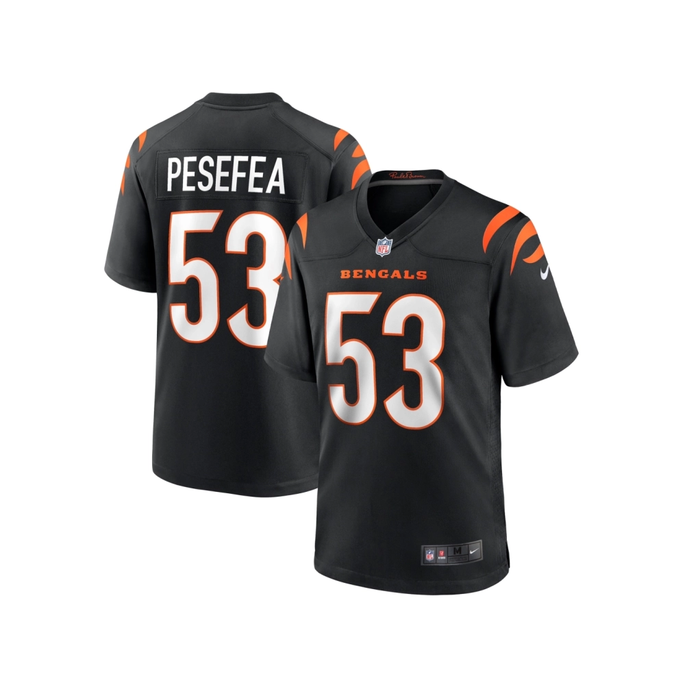 Mens Cincinnati Bengals TJ Pesefea Black Team Game Jersey