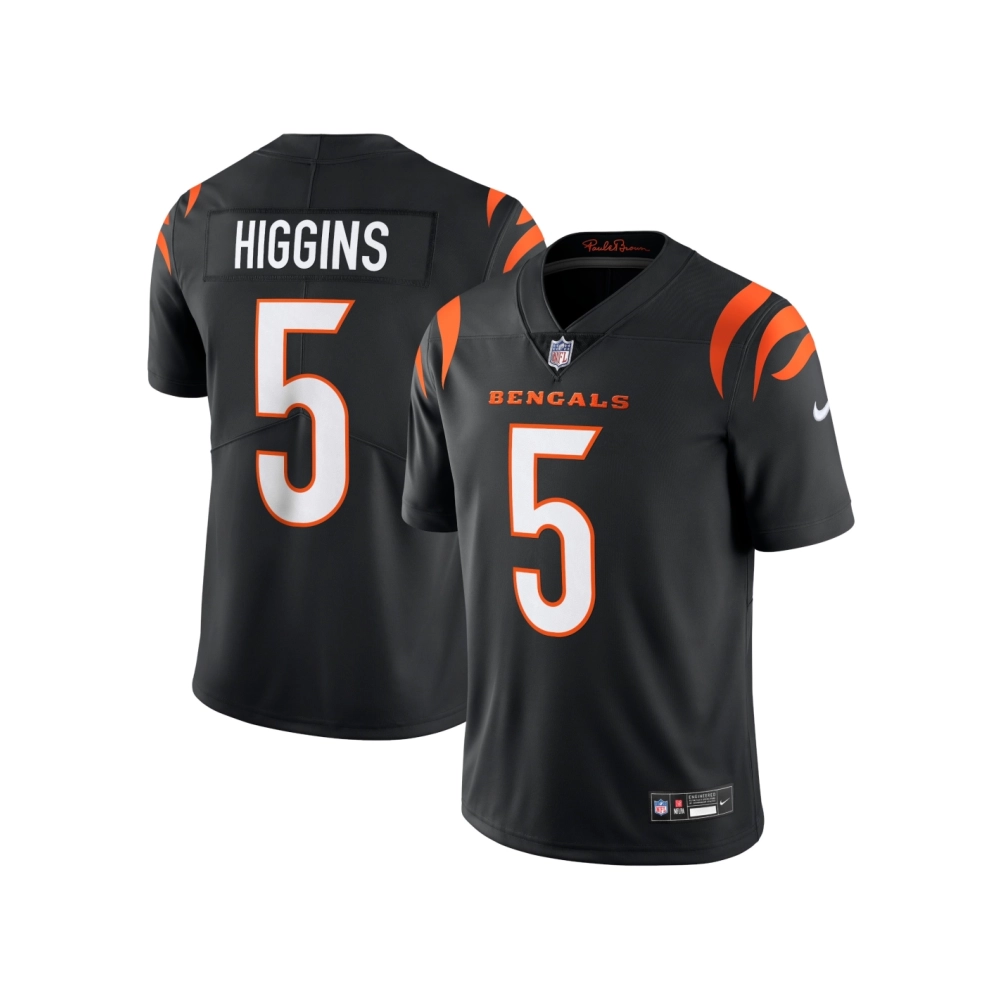 Mens Cincinnati Bengals Tee Higgins Black Vapor Untouchable Limited Jersey