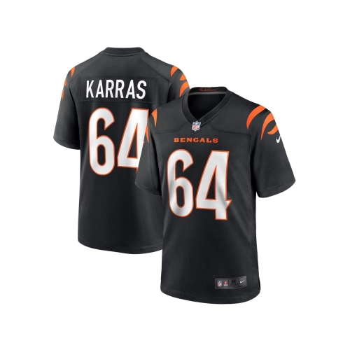 Mens Cincinnati Bengals Ted Karras Black Game Player Jersey