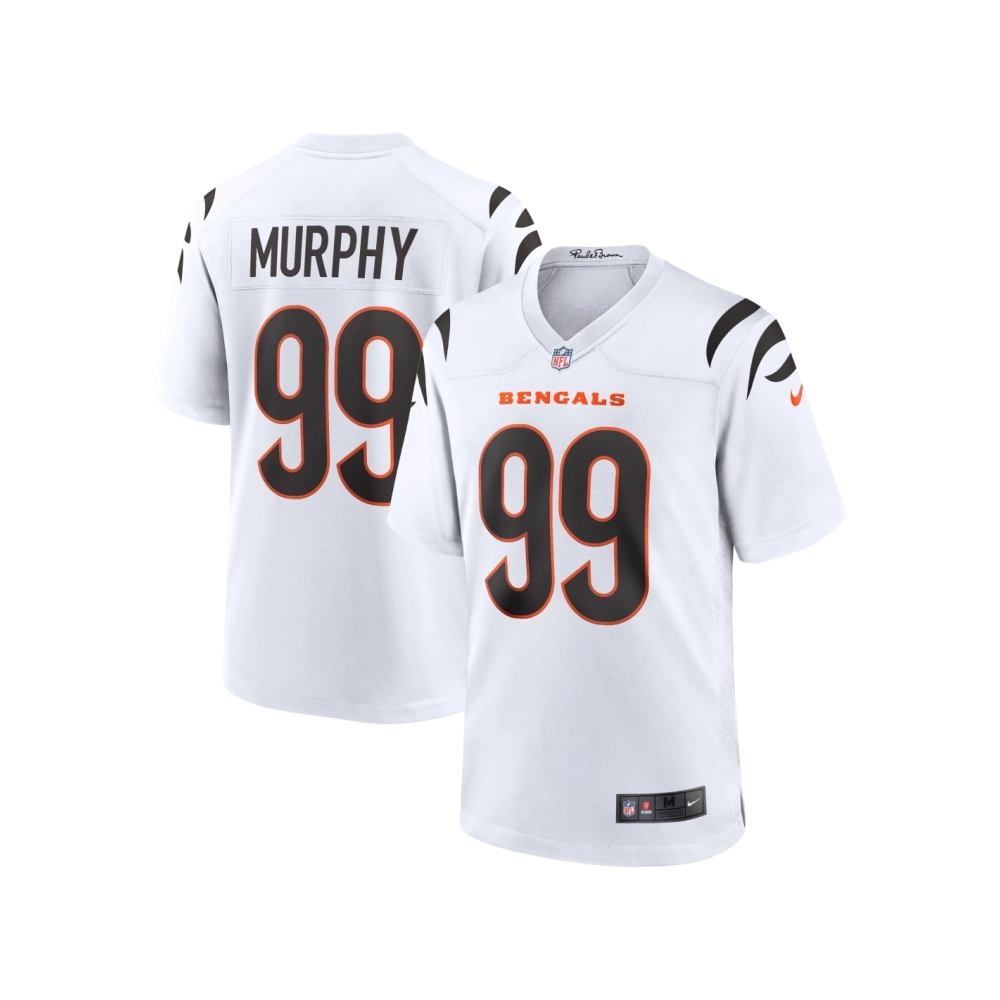 Mens Cincinnati Bengals Myles Murphy White Team Game Jersey