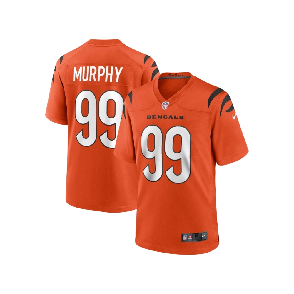 Mens Cincinnati Bengals Myles Murphy Orange Team Game Jersey