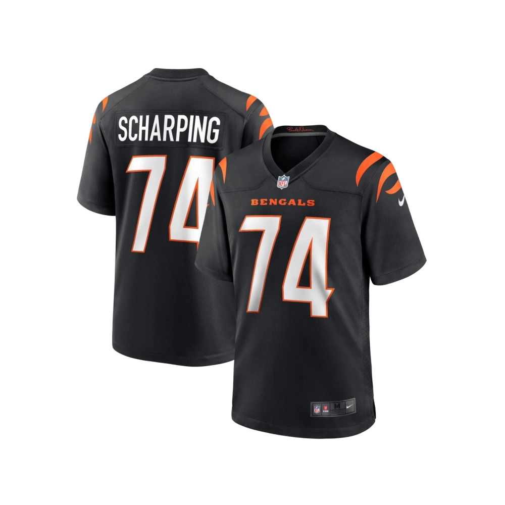 Mens Cincinnati Bengals Max Scharping Black Game Player Jersey