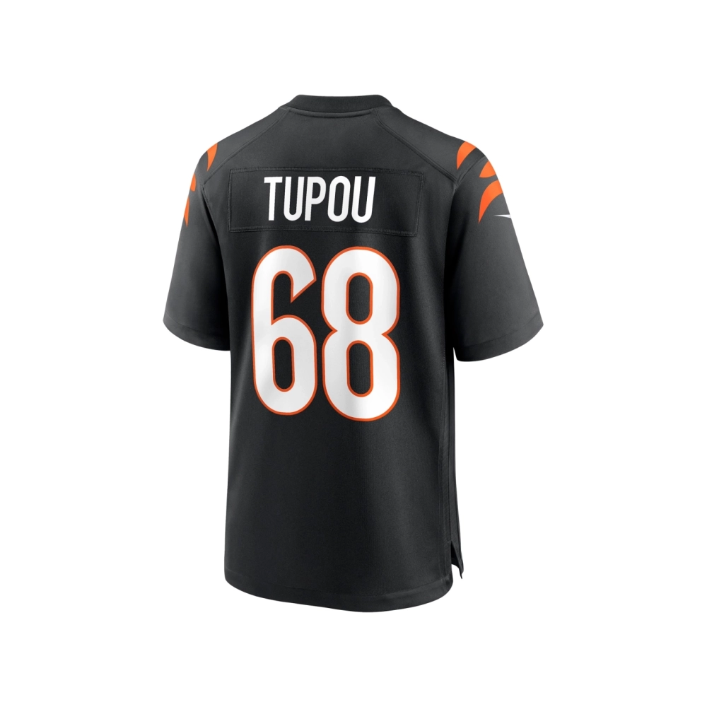 Mens Cincinnati Bengals Josh Tupou Black Game Player Jersey