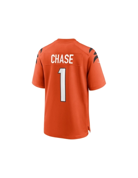 Mens Cincinnati Bengals JaMarr Chase Orange Alternate Game Jersey