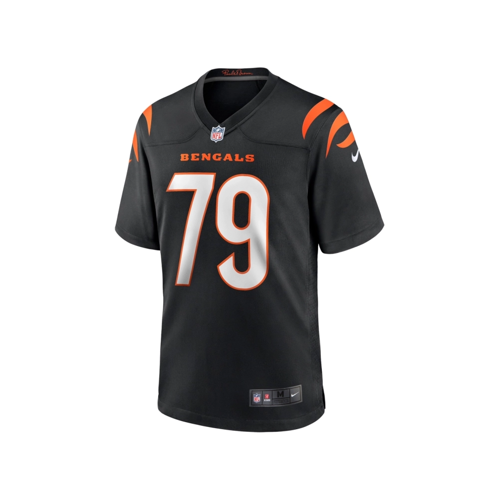 Mens Cincinnati Bengals Jackson Carman Black Game Jersey