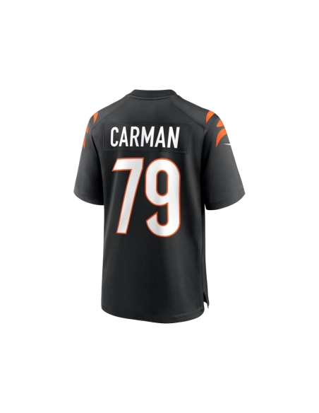 Mens Cincinnati Bengals Jackson Carman Black Game Jersey