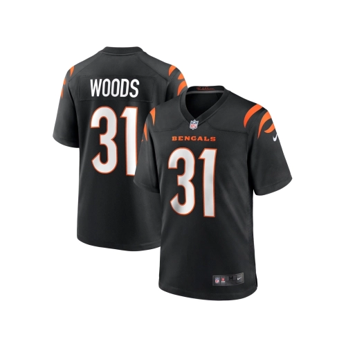 Mens Cincinnati Bengals Ickey Woods Black Retired Player Game Jersey