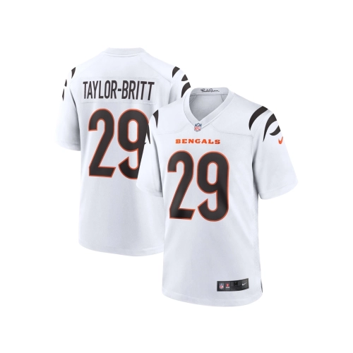 Mens Cincinnati Bengals Cam Taylor-Britt White Game Jersey