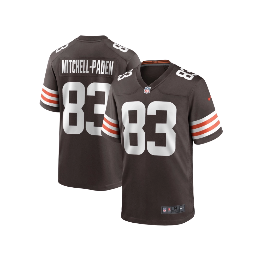 Mens Cleveland Browns Zaire Mitchell-Paden Brown Team Game Jersey