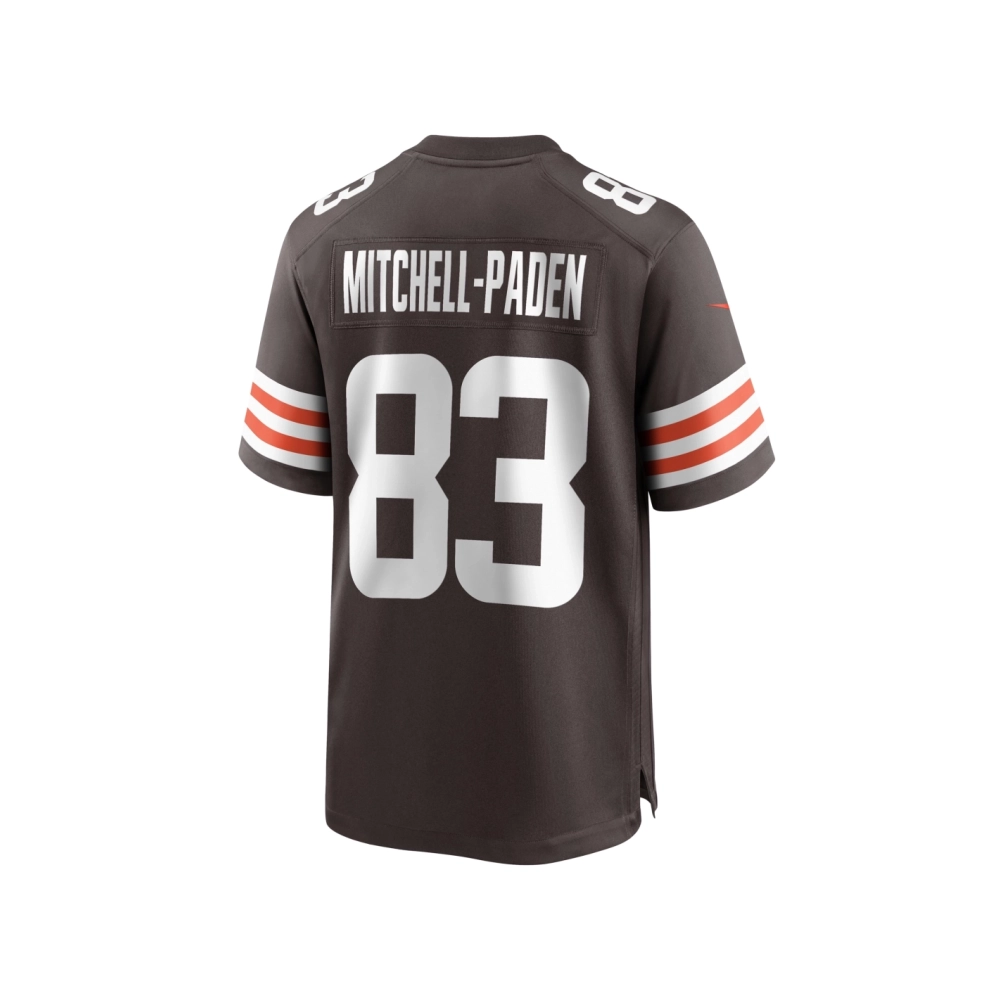 Mens Cleveland Browns Zaire Mitchell-Paden Brown Team Game Jersey