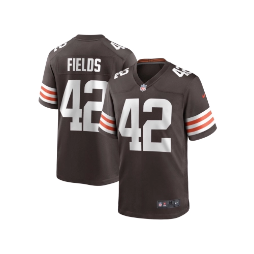 Mens Cleveland Browns Tony Fields II Brown Team Game Jersey
