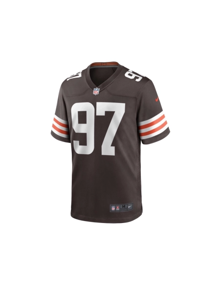 Mens Cleveland Browns Tommy Togiai Brown Game Jersey