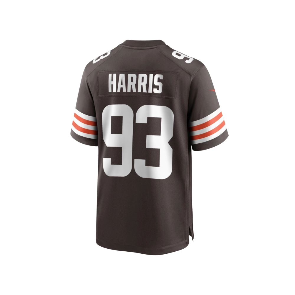 Mens Cleveland Browns Shelby Harris Brown Team Game Jersey