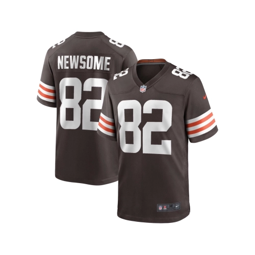 Mens Cleveland Browns Ozzie Newsome Brown Game Retired Player Jersey