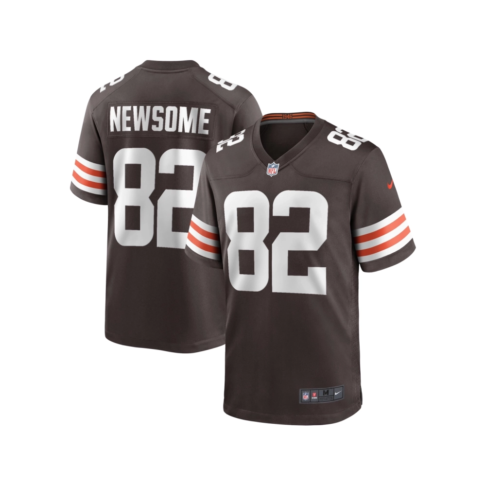 Mens Cleveland Browns Ozzie Newsome Brown Game Retired Player Jersey